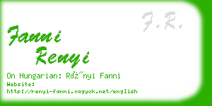fanni renyi business card